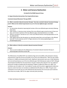 Motor and Sensory Dysfunction 2015 3. Motor and Sensory