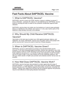 Fast Facts About DAPTACEL Vaccine