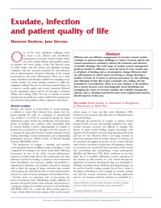 Exudate, infection and patient quality of life