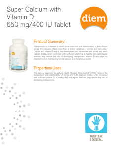 Super Calcium with Vitamin D 650mg 400IU Tablets