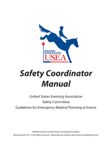 Safety Coordinator Manual - United States Eventing Association