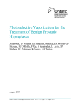 Photoselective Vaporization for the Treatment of Benign Prostatic