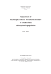 Assessment of neuroleptic-induced movement disorders in a
