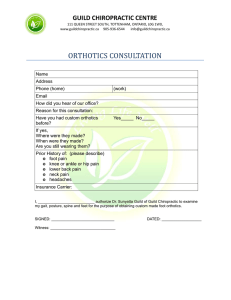 orthotics consultation - Guild Chiropractic Wellness Centre!