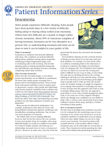 Insomnia - American Thoracic Society