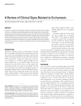 A Review of Clinical Signs Related to Ecchymosis