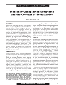 Medically Unexplained Symptoms and the Concept of Somatization