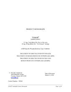 PRODUCT MONOGRAPH PrCIALIS