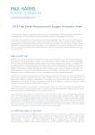 DIEP Flap Breast Reconstructive Surgery Information Sheet