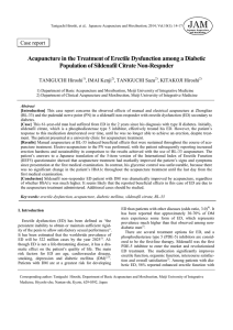 Acupuncture in the Treatment of Erectile Dysfunction among a