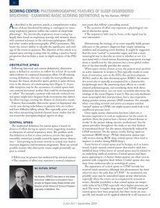 scoring center: polysomnographic features of sleep disordered