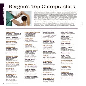 (201) Magazine Bergen Top Chiropractors 2015