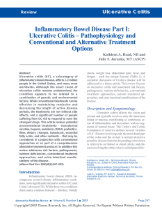 Inflammatory Bowel Disease Part I