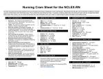 Nursing Cram Sheet for NCLEX-RN