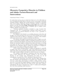 Obsessive Compulsive Disorder in Children and Adults
