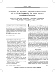 Developing the Pediatric Gastrointestinal Endoscopy Unit: A Clinical