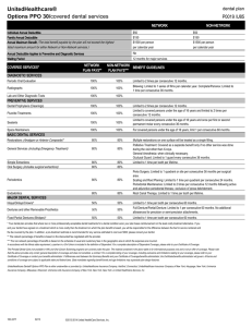 UnitedHealthcare® Options PPO 30/covered dental services