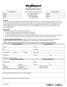 Medication Request Form