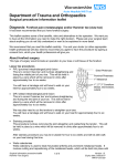 Hammer Toe Surgery - Worcestershire Acute Hospitals NHS Trust