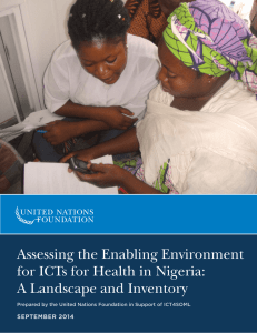 Assessing the Enabling Environment for ICTs for Health in Nigeria: A