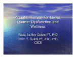 Aquatic Therapy for Lower Quarter Dysfunction and Wellness