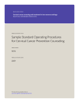 sample standard operating procedures for cervical cancer screening