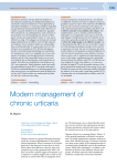 Modern management of chronic urticaria