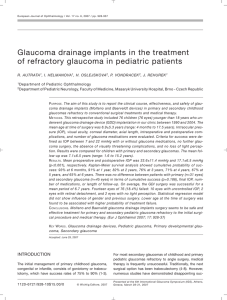 Glaucoma drainage implants in the treatment of refractory glaucoma