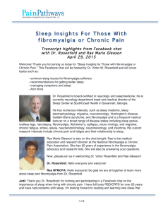 Sleep Insights For Those With Fibromyalgia Or Chronic Pain