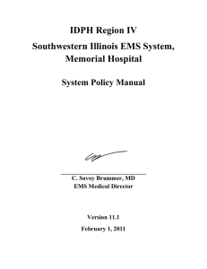 IDPH Region IV Southwestern Illinois EMS System, Memorial Hospital