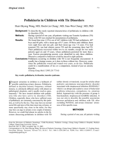 Pollakiuria in Children with Tic Disorders