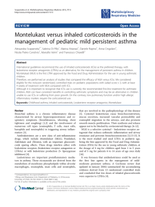 Montelukast versus inhaled corticosteroids in the management of