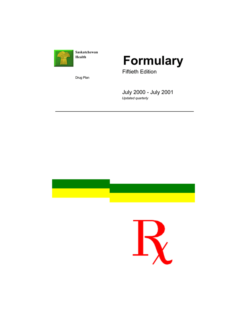 Formulary 50th Edition - Drug Plan