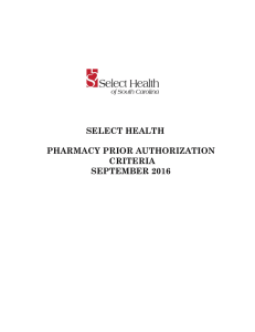 Pharmacy Prior Authorization Criteria