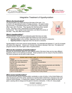 Integrative Treatment of Hypothyroidism