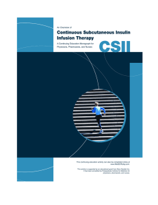 Continuous Subcutaneous Insulin Infusion Therapy