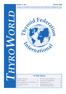 International T hyroid Federation - `Vivre sans thyroïde`