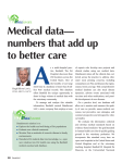 Medical data— numbers that add up to better care