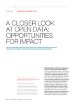 a closer look at open data: opportunities for impact