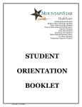 student orientation booklet