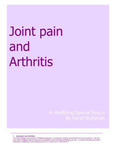 Joint pain and Arthritis