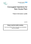 Coccygeal Injections for Non Acute Pain