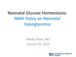 Neonatal Glucose Homeostasis