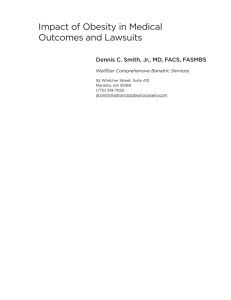 Impact of Obesity in Medical Outcomes and Lawsuits