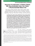 Intravenous N-acetylcysteine in Pediatric Patients