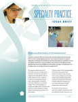 Specialty Issue Brief - Physician Assistants in Otolaryngology