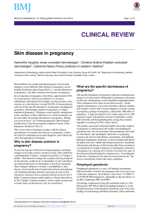 Skin disease in pregnancy