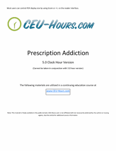Prescription Addiction 5 - CEU