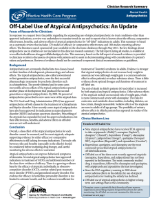 Off-Label Use of Atypical Antipsychotics: An Update