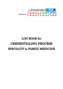 credentialing process - National Specialist Register of Malaysia
